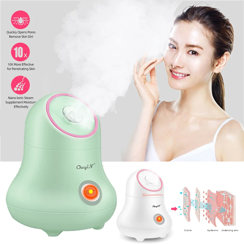 

CkeyiN Nano Ionic Facial Steamer Face Sprayer Humidifier Hot Steamer Moisturizer Beauty Face Sauna Spa Steaming Skin Care Device