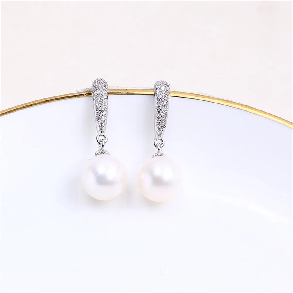 

Бытовые серьги 14k с золотым покрытием, маленькие вертикальные серьги с полным цирконием, аксессуары «сделай сам», простые женские