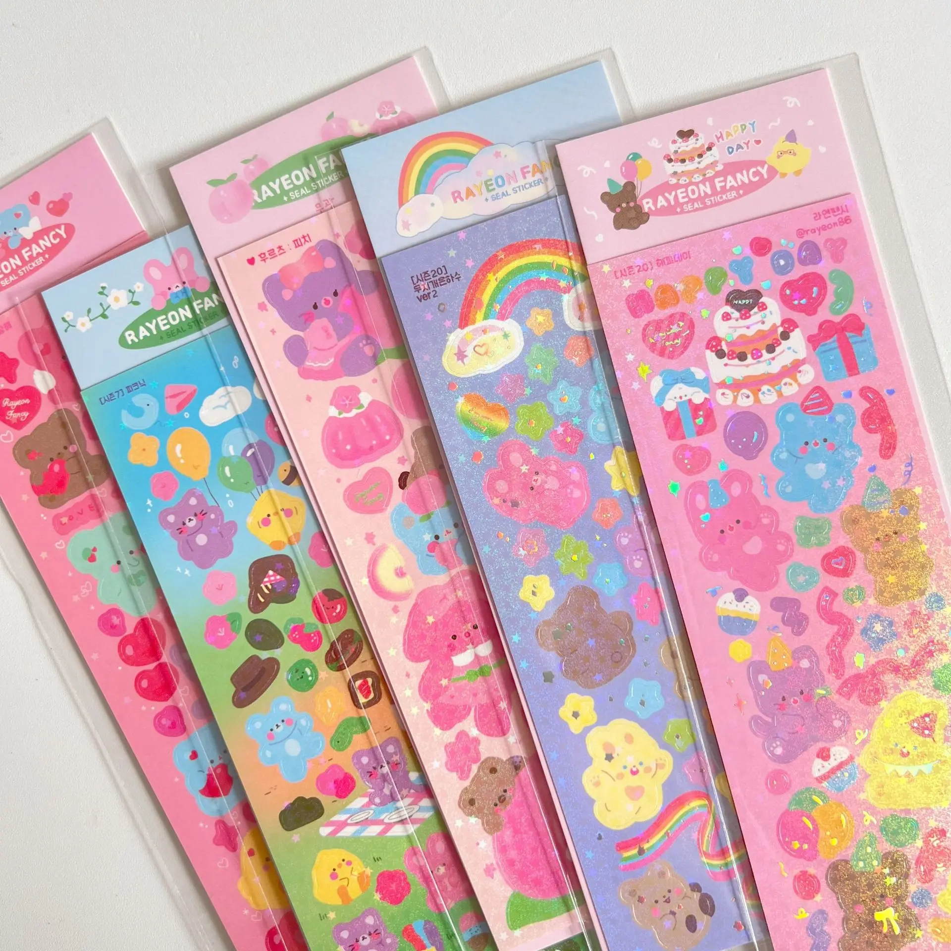 

Korea Kawaii rabbit Laser Sticker Journal Scrapbooking Notebook Album Decorative Idol Card Stationery Sticker School Supplies