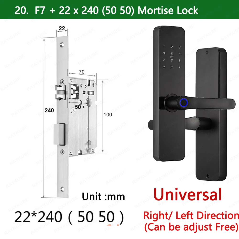 

RAYKUBE F7 TT Lock Электронный дверной замок с отпечатком пальца