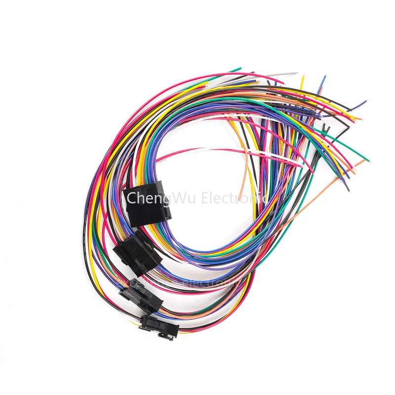 2 шт. черный 5557/5559 4 мм длина 30 см 4P/6P/8P/10P/12P/14P/16P/18P/20P/22P/24Pin автомобильный жгут