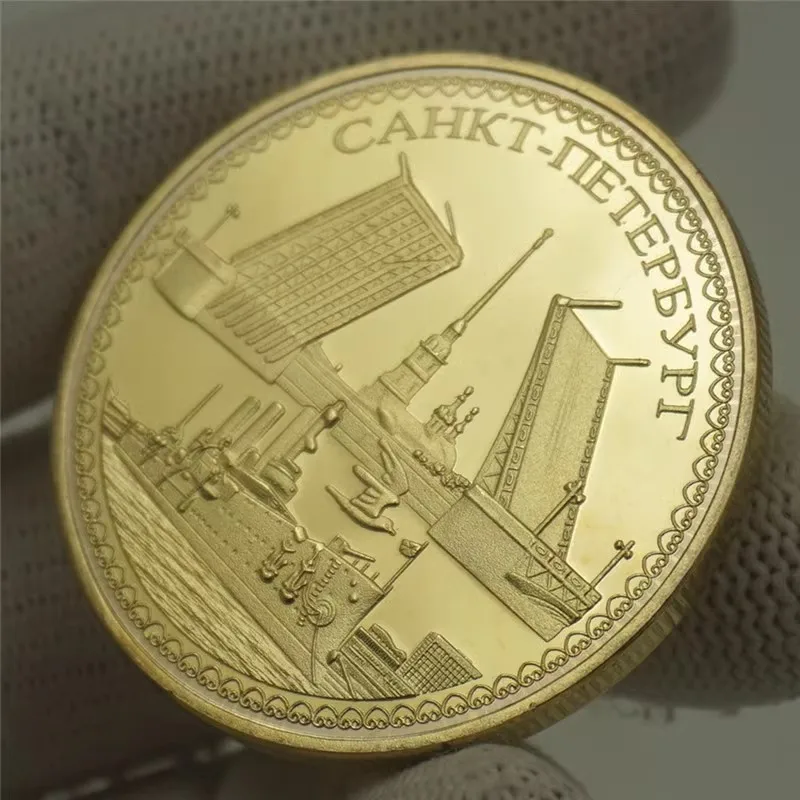 

Российский Золотой блестящий Круизер, Аврора, Октябрьская революция, памятная монета, значок, медаль, сувенир художественные подарки, сувенир