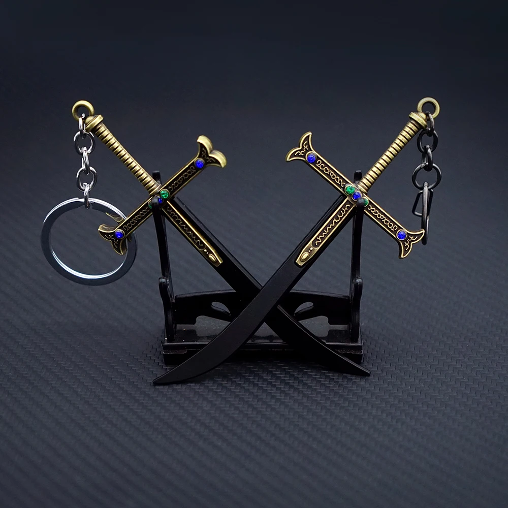 

Hawk Eyes Dracule Mihawk Keychain Black Sword Key Chain Yoru Keychains for Men Anime Accessories Car Key Ring llaveros