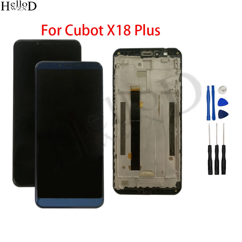 Для Cubot X18 Plus ЖК-дисплей для Cubot X18 Plus протестированный Оригинальный ЖК-дисплей с рамкой