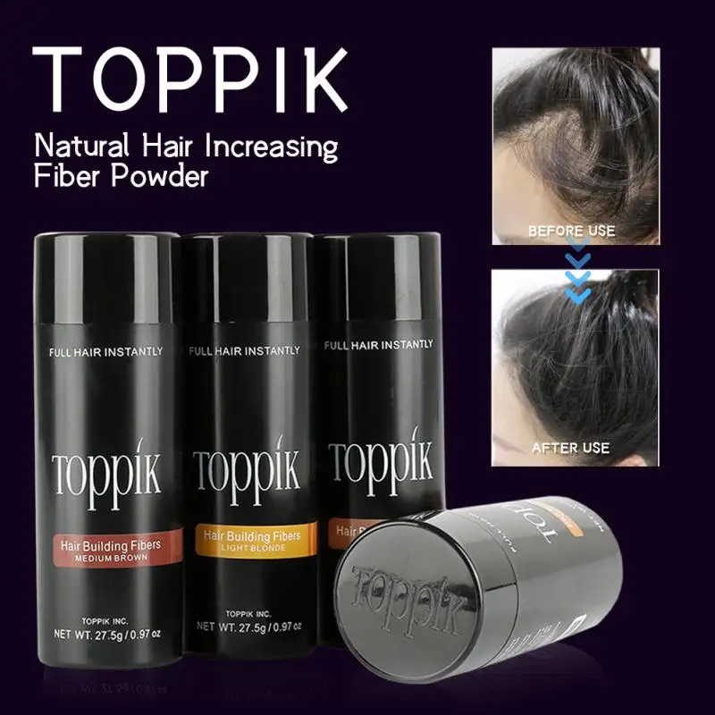 Toppik Hair Increasing Fiber Powder Fiber Natural Keratin Styling Powder Building Hairline Optimizer Dense Hair Growth 27.5g goo