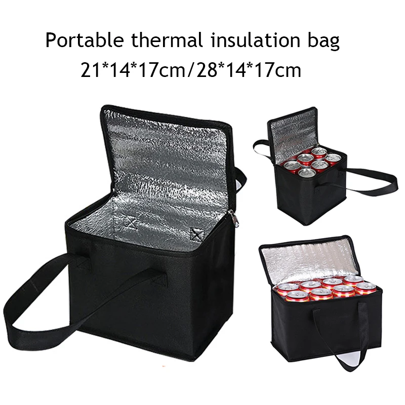 Insulated Thermal Cooler Bag Cool Lunch Foods Drink Boxes Drink Storage Big Square Chilled Bags Outdoor Beach Camping Picnic