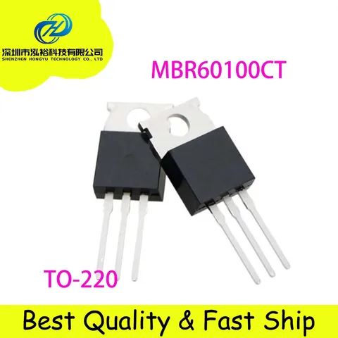 Диод Шоттки MBR60100CT MBR60100 60100 TO-220 V60100C V60100G 60A 1000 В в наличии, 5 шт.