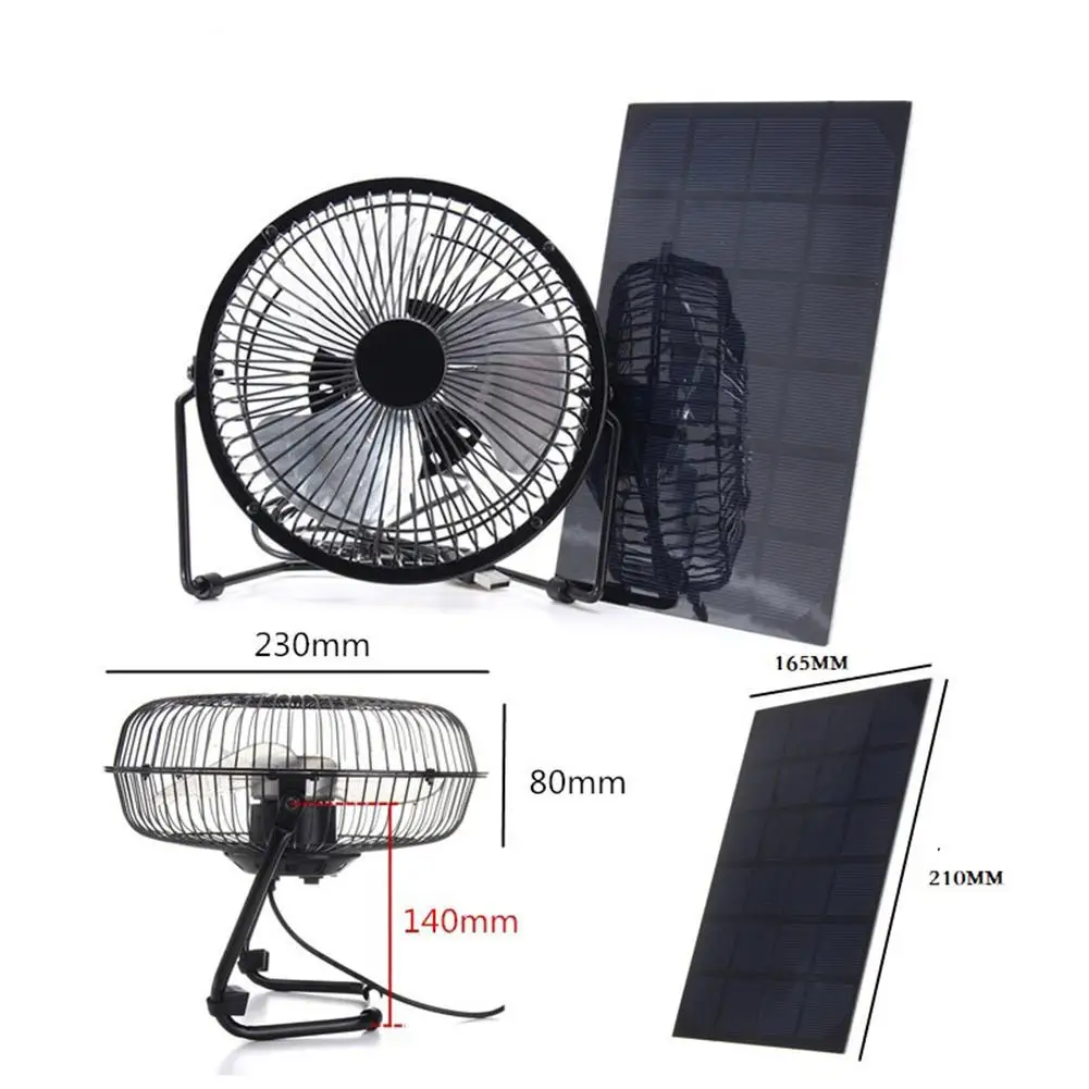 

Usb 8-inch Solar Powered Fan Mini Ventilator 5.2w 6v Exhaust Fan Mobile Phone Power Bank Changer for House Outdoor