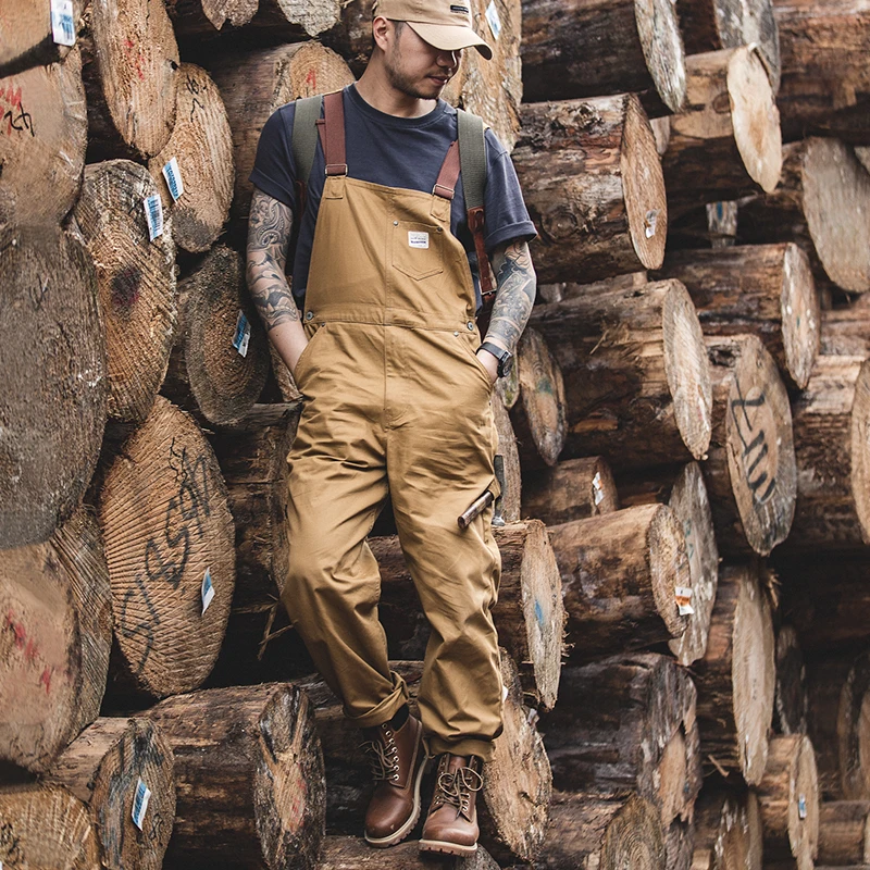 

Vintage Jeans Overalls Mens Jumpsuit Cargo Work Pants Baggy Bib Contrast Stitch Denim Overalls Stitch Trousers