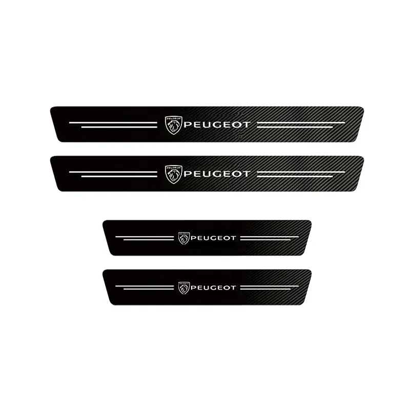 

Наклейки на порог автомобиля для нового Peugeot 206 208 207 3008 308 2008 107, наклейки на порог, педаль, защита от царапин, аксессуары