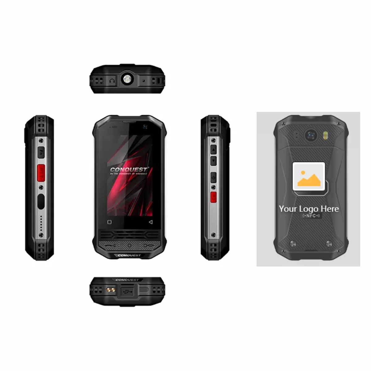 

Conquest F2 смартфон с рацией, ОЗУ 3 ГБ, ПЗУ 32 ГБ, Android 8,1
