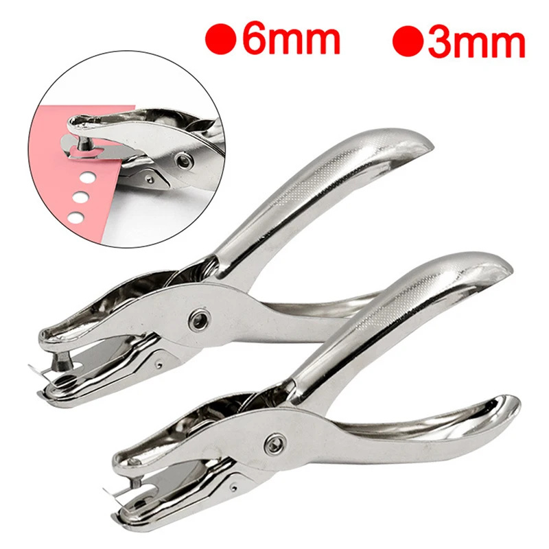 

Single Hole Puncher Metal 3mm/6mm Pore Diameter Punch Pliers Hand Paper Scrapbooking Punches Suitable For Punching Paper