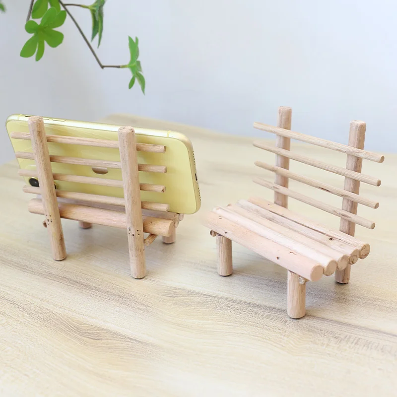 

CHAIR mobile phone support LOG lovely support frame Creative handmade ipad desktop lazy mobile phone frame