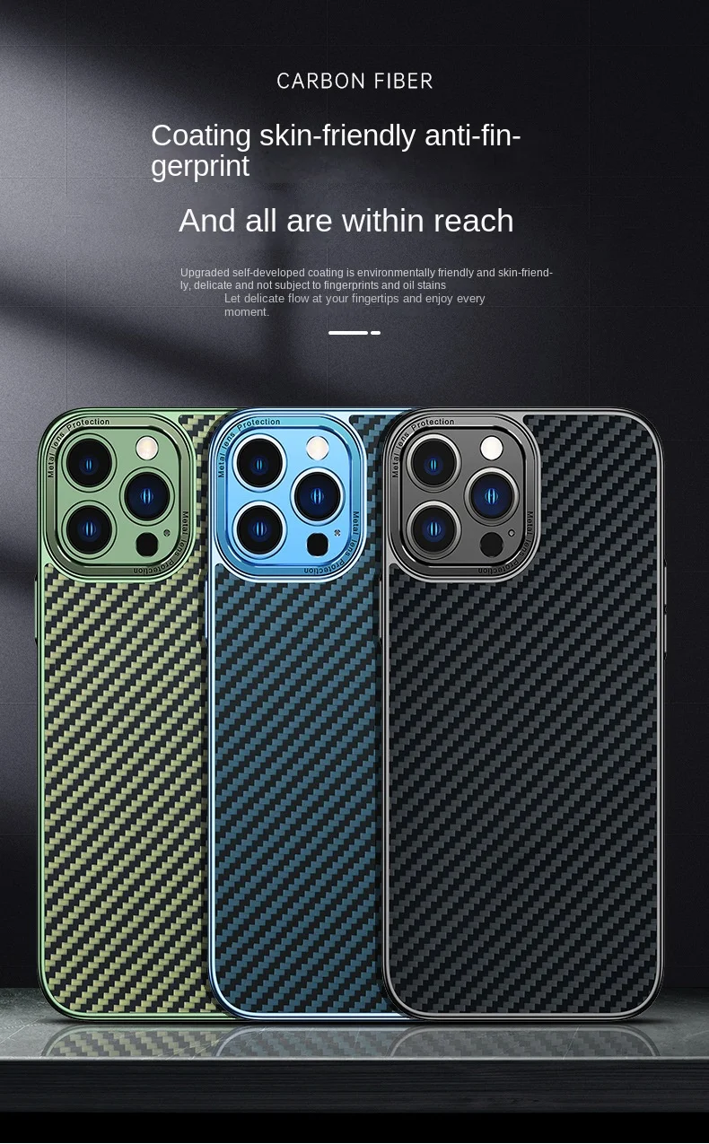 Kevlar carbonfiber phone case shell plating magnetic attraction is suitable for the high-end iPhone 14 13 12 11 Pro Max  Plus