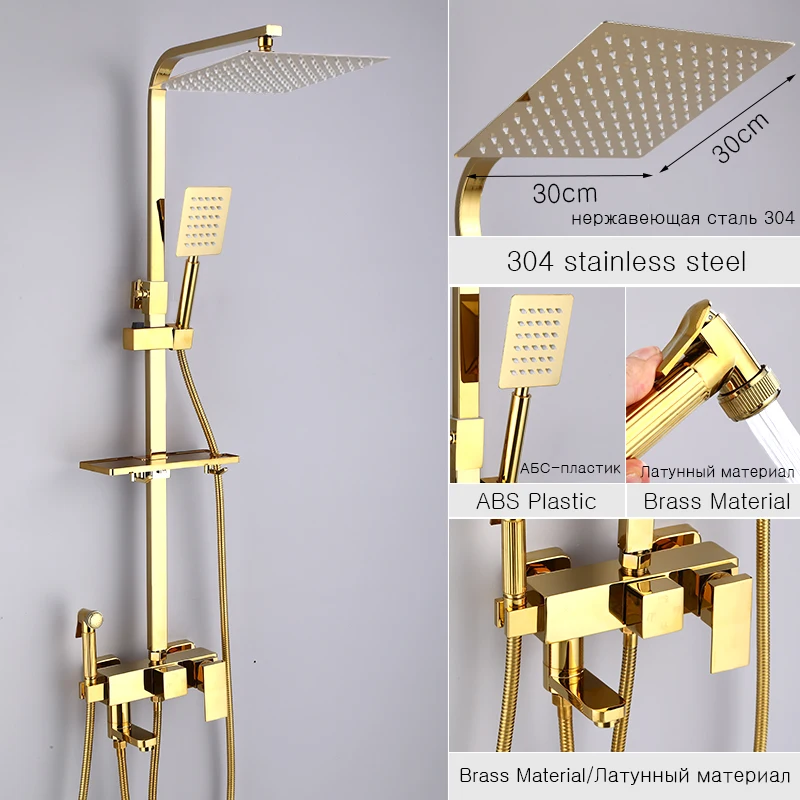 Смеситель для душа OXG классический золотой