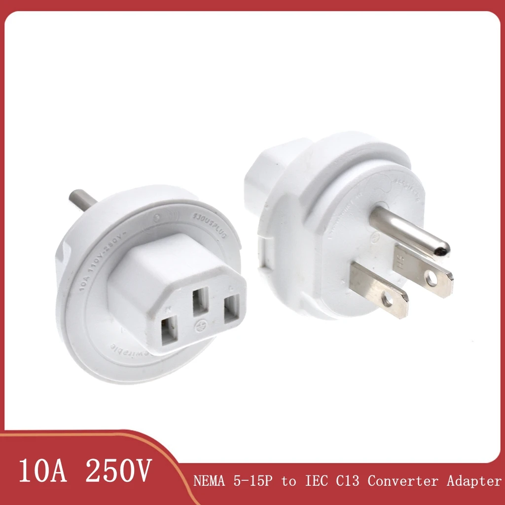 Переходник с американской вилки на C13 PoweCube, переходник американского NEMA 5-15P на IEC C13, переходник типа А для Allocacoc