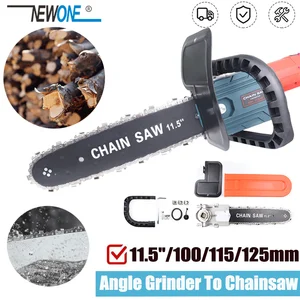 Обновленный кронштейн для цепной пилы 11,5 дюйма, 100115125 мм, угловая шлифовальная машина M10M14, преобразователь цепной пилы по дереву