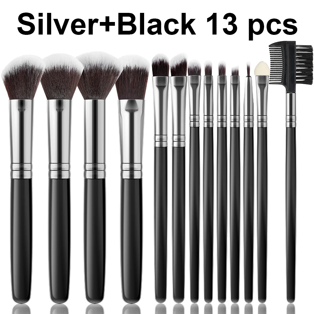13 Pcs Makeup Brushes Set Podwer Puff for Cosmetics Foundation Blush Powder Eyeshadow Kabuki Blending Makeup brush beauty tool