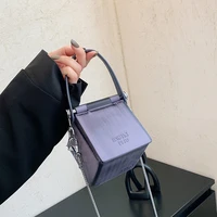 personalized chain laser handbags for women 2021 new fashion leather luxury bag woman square box panelled party shoulder bag
