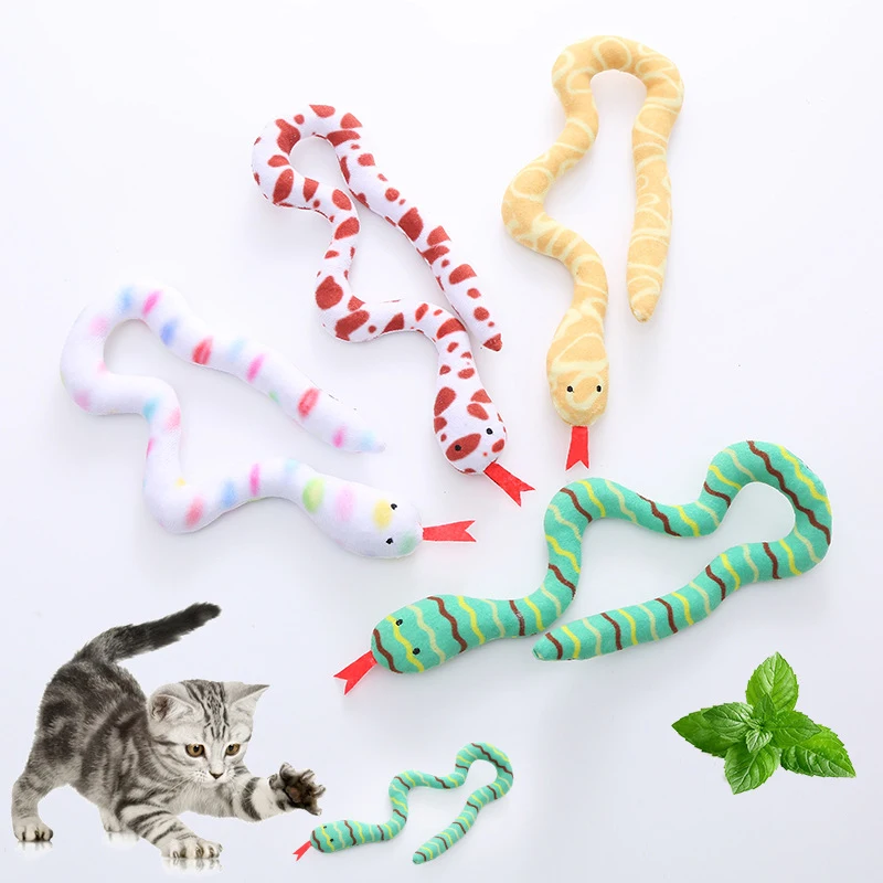 

Catnip Cat Toy Cute Plush Snake Interactive Training Molar Kitten Funny Cat Toy Clean Entertainment Soft Pet Supplies Accessorie