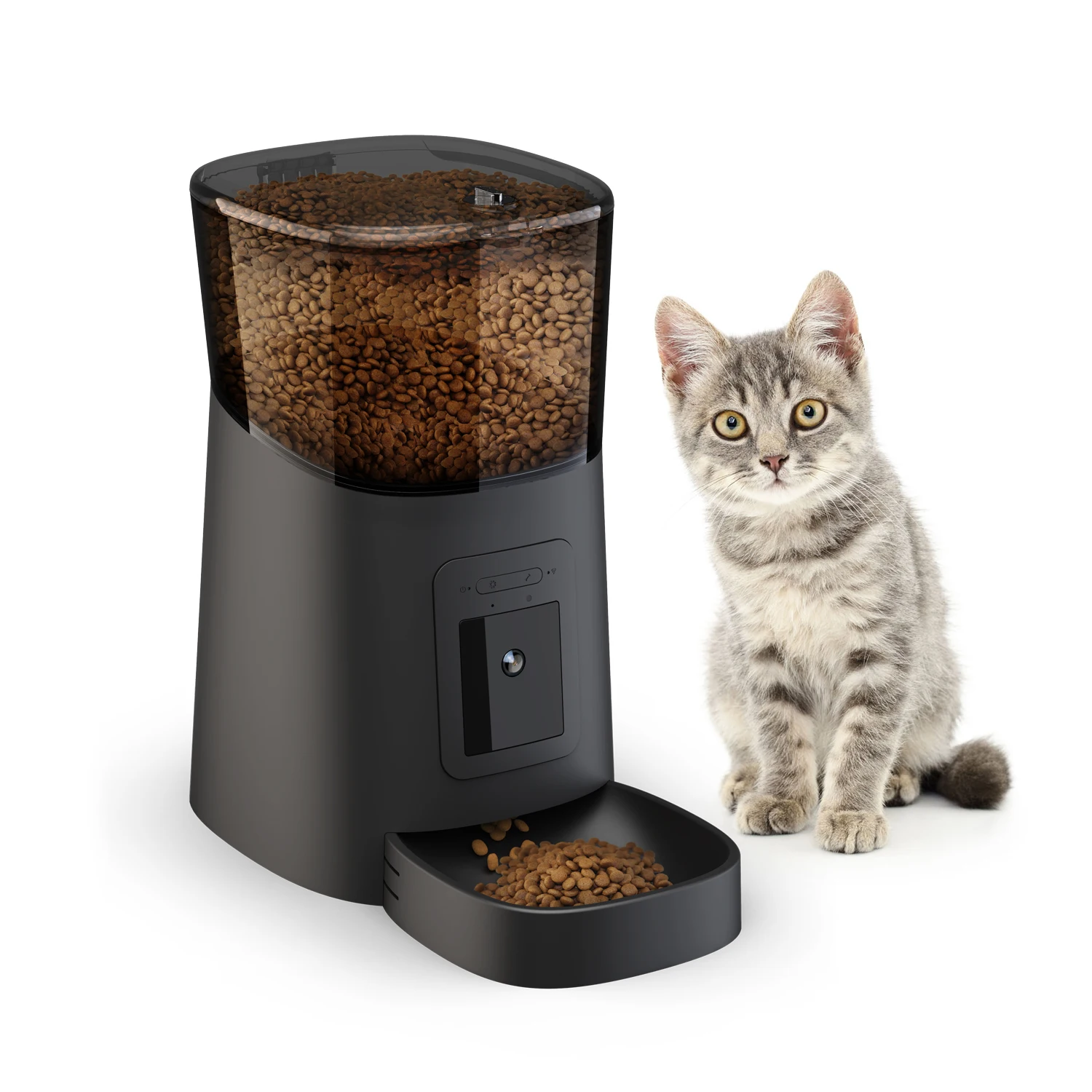 

Automatic Pet Food Feeder With Camera Voice Recording pet dispenser for Small Dog Cat