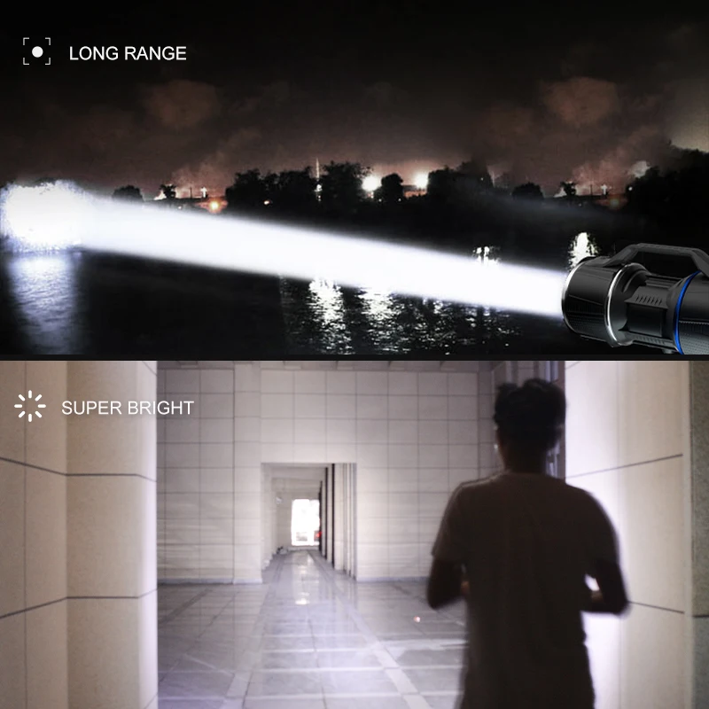 WARSUN D6000 Высокомодовый солнечный импульсный прожектор с дальним выстрелом