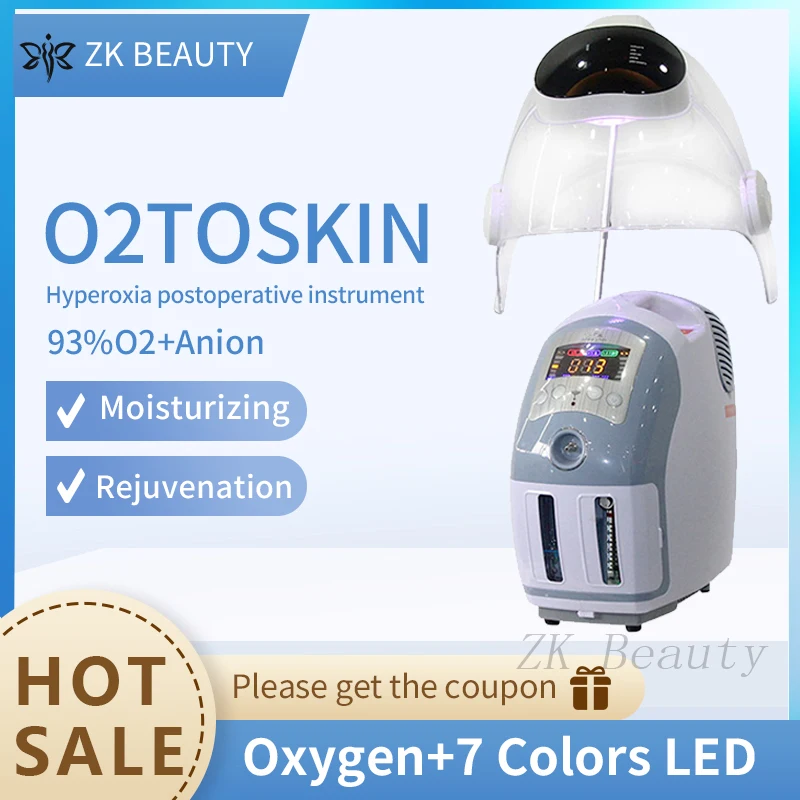 

Newest O2toderm Oxygen Dome With 7 Colors LED Light Therapy Oxygen Jet Facial Skin Rejuvenation Acne Treatment Beauty Machine