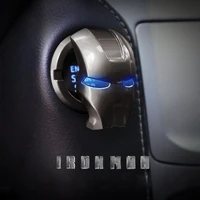 funce iron man car interior engine ignition start stop button protective cover decoration sticker car interior accessories