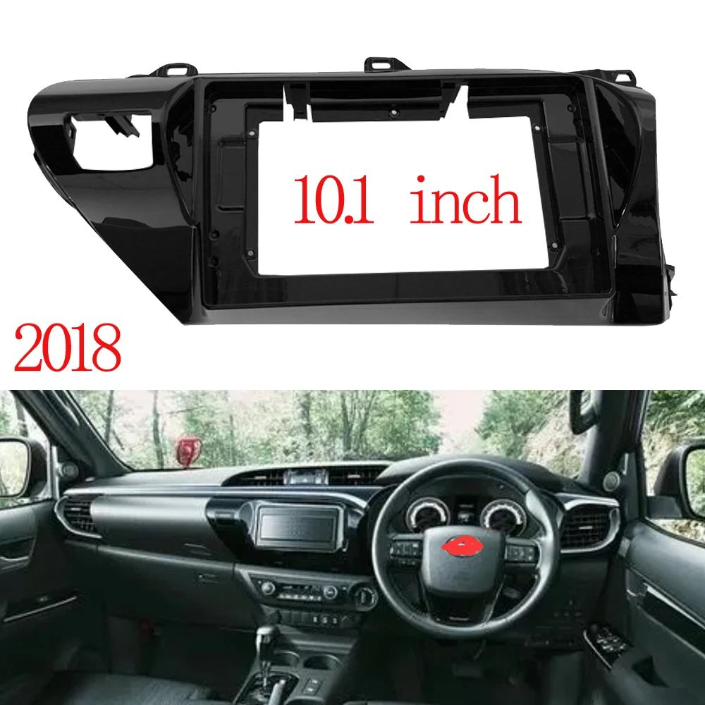 

BYNCG Car Fascia For TOYOTA REVO HILUX 2014-2019 right wheel Car dvd frame Adaptor Panel in-dash Mount Installation fascias dash