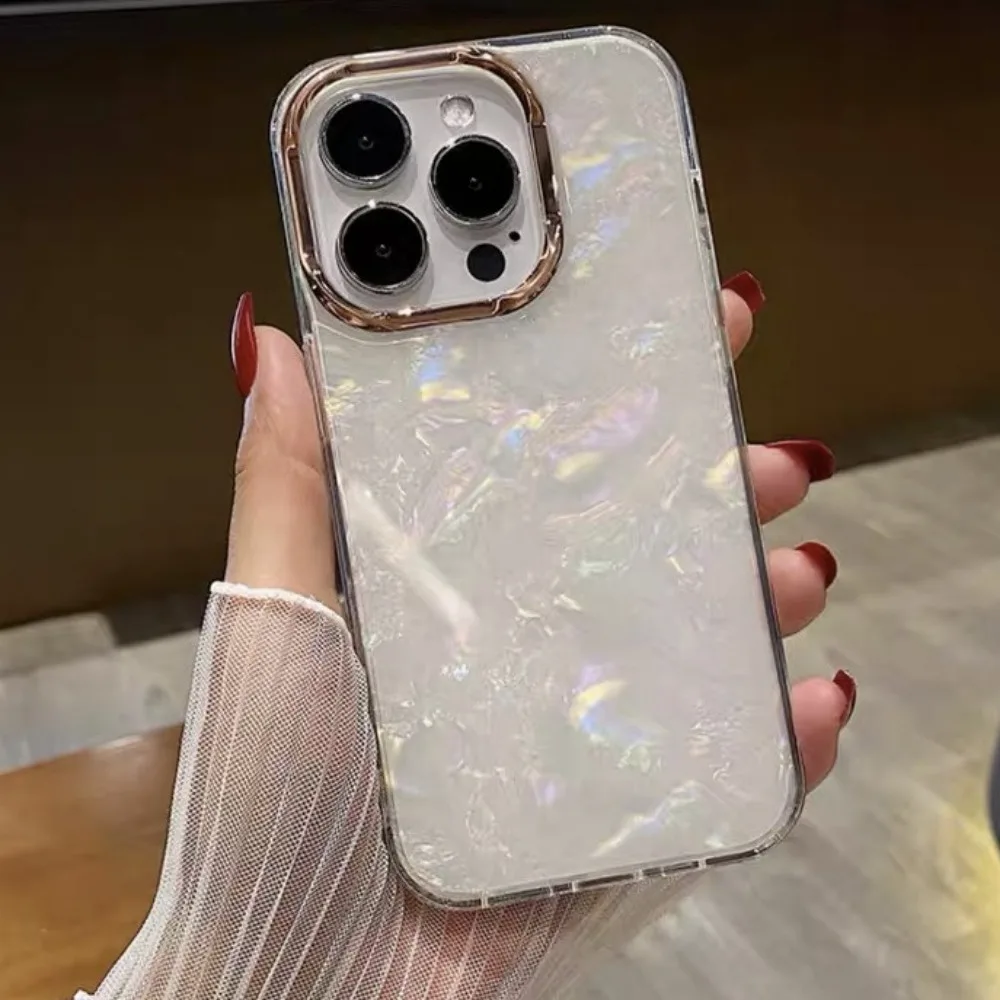 Блестящий мечтательный чехол для телефона с ракушкой iPhone 15 14 Plus 13 12 11 Pro Max