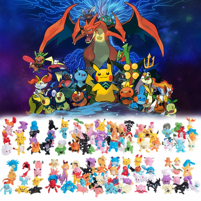 

Pokemon Anime Figure 24-144 Pcs No Repeat Pikachu Action Figurine 2-3CM Mini Collectible Model Doll Toys Children Birthday Gift