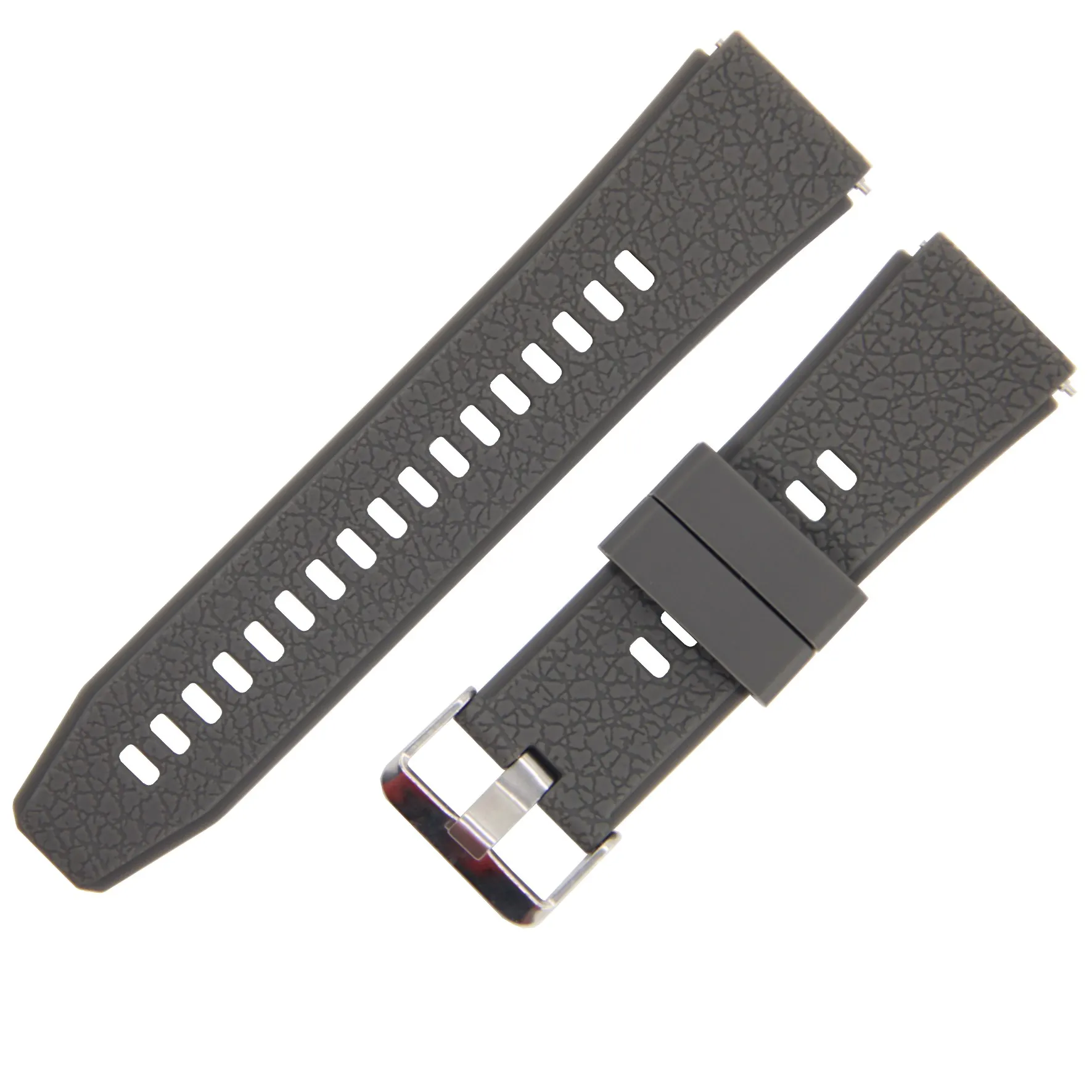 22mm Silicone Universal Leather Grain Watch Strap Band For Huawei Garmin Samsung Universal Replacement Band Smart Sport Watch