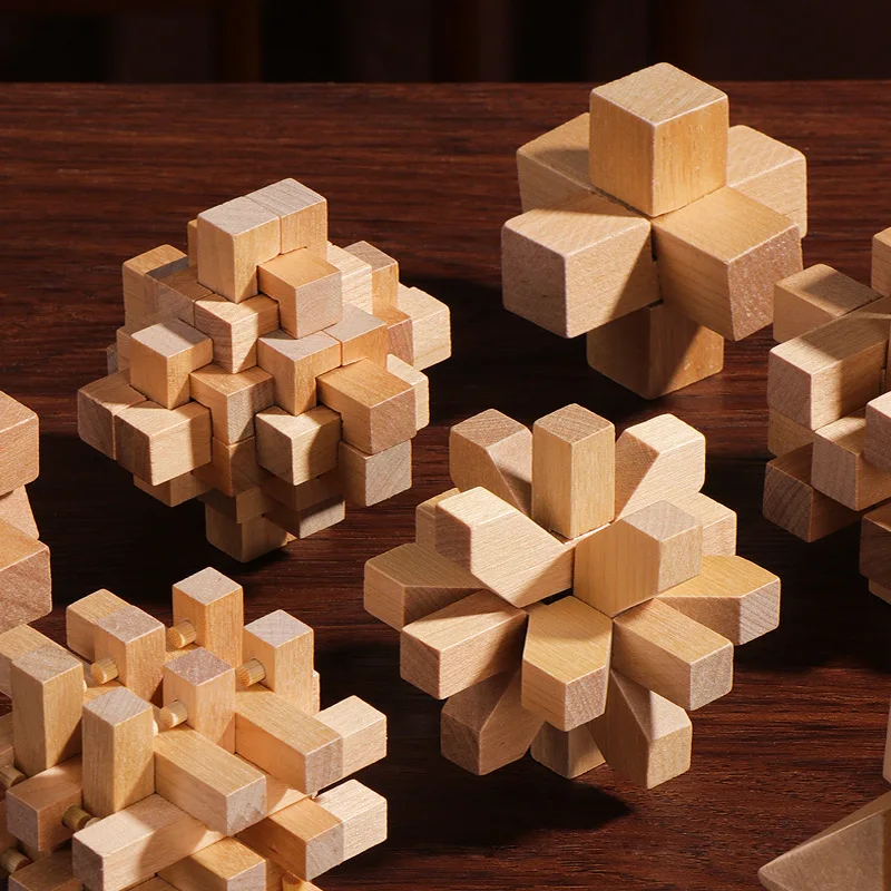 Игрушка игрушечная Kong Ming Luban Lock для детей 3D деревянная игрушка ручной работы