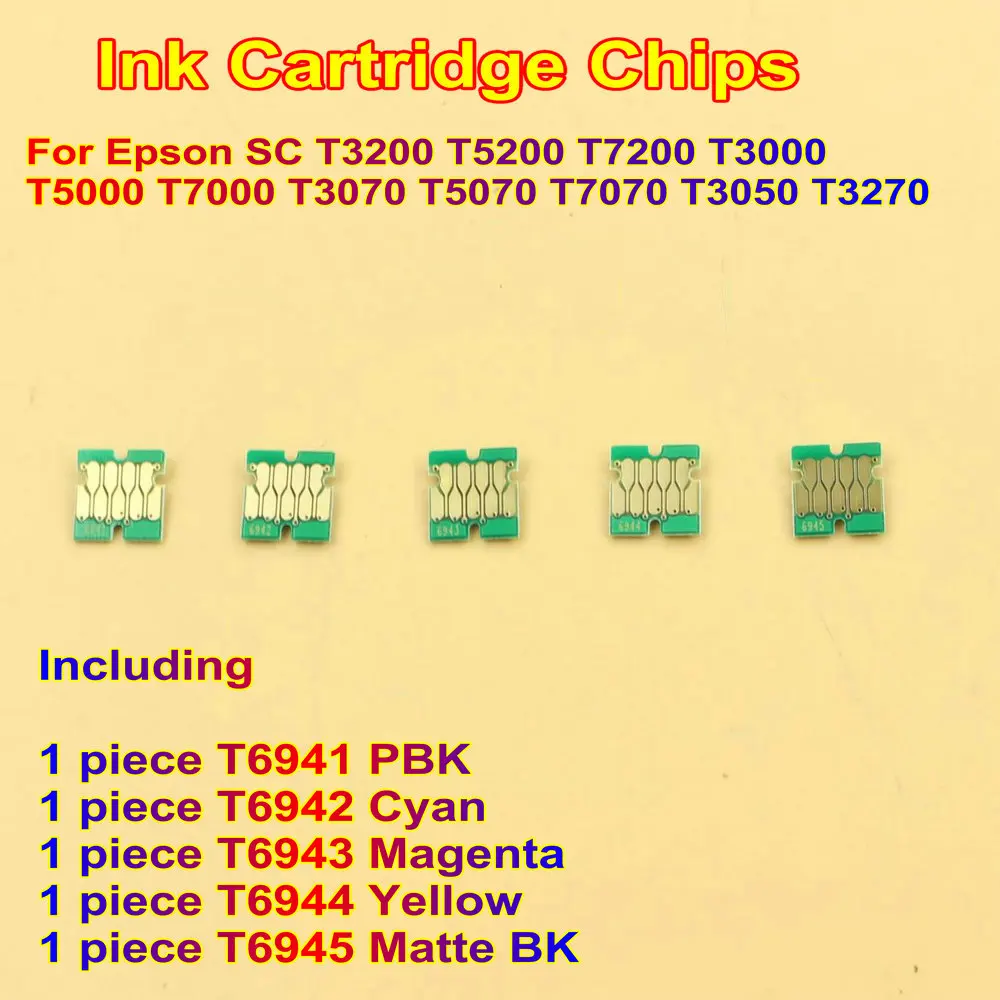 

Чип чернильного картриджа T6941 T6942 T6943 T6944 T6945 для Epson T3200 T5200 T7200 T3000 T5000 T7000 T3070 T5070 T7070 T3050 T3270 Ic
