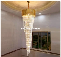 modern nordic d600mm h1900mm e14 led modern hotel crystal chandelier pendant lamp led bulb hotel chandelier ac 100 guaranteed