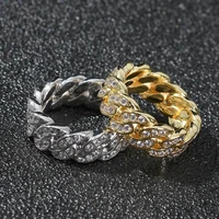 2021hip hop zircon cuba ring 8 mm micro men hip hop ring inlay zircon personality traits stainless steel ring mens ring