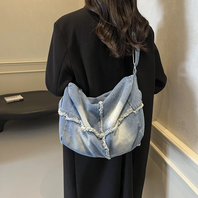 Женская джинсовая сумка Tie-dye новая женская сумка-мессенджер ковбойская