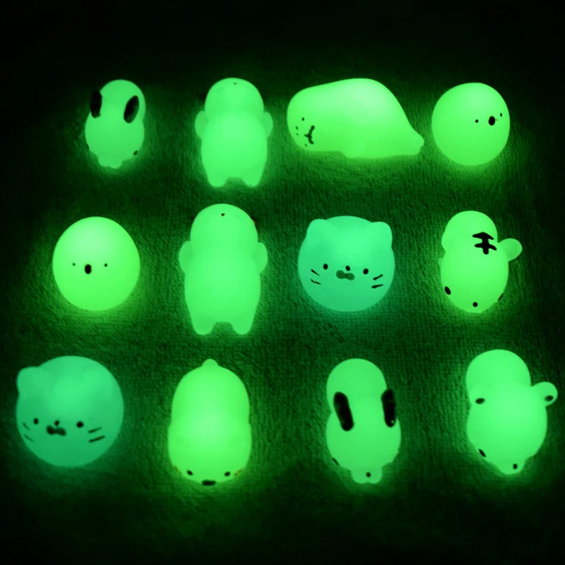 

Fashion New 1/3/5Pcs Luminous Toys Cute Cat Squeeze Healing Fun Kids Children Stress Relief Decor Toys Squeeze Toy