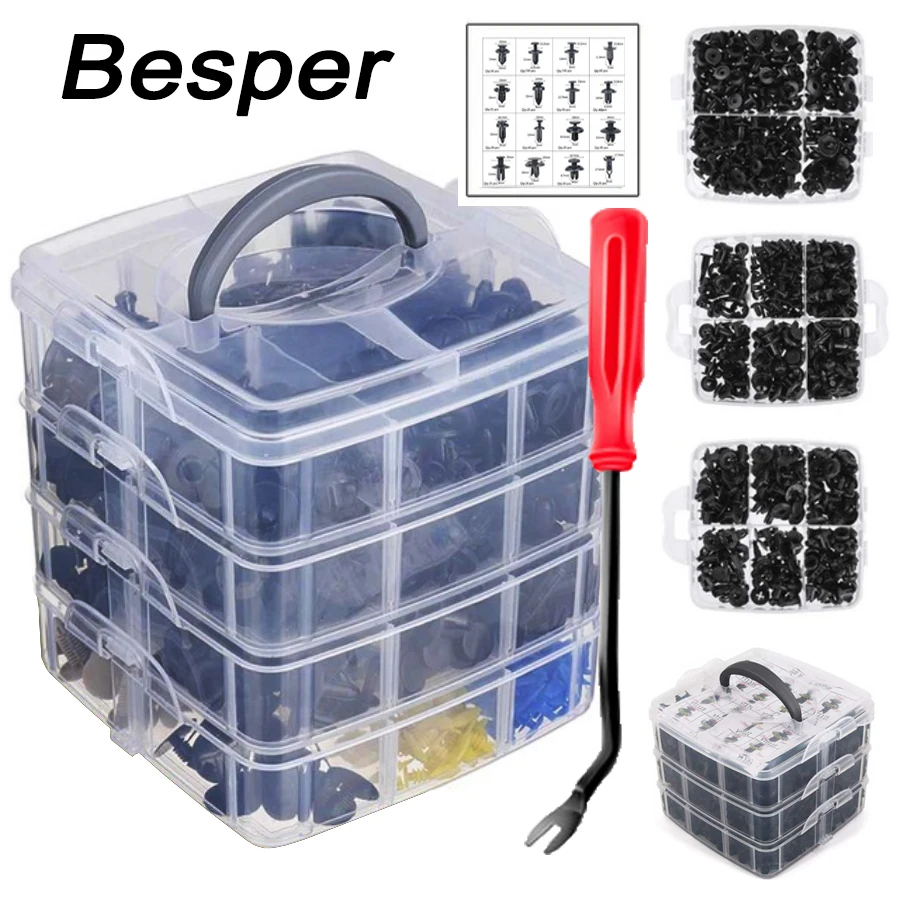 

Mixed Car Fastener Clips Trim Kit Car Door Retainer Auto Body Push Pin Rivet Trim Panel Fastener Clip Mould Tool Clips For Car