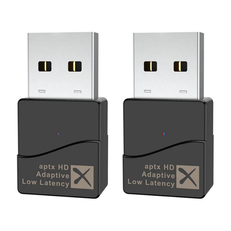 

2X Bluetooth Adapter USB Bluetooth 5.2 Transmitter QCC3040 Chip Free Drive Suitable For Game Console Computer
