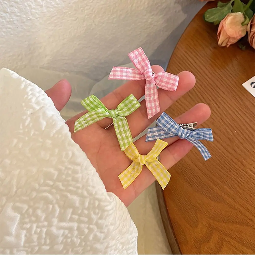 

Hair Clip Plaid Small Hairpin Bow Children's Hair Clip Female Hair Accessories Bowknot Hairpin Korean Style Headwear