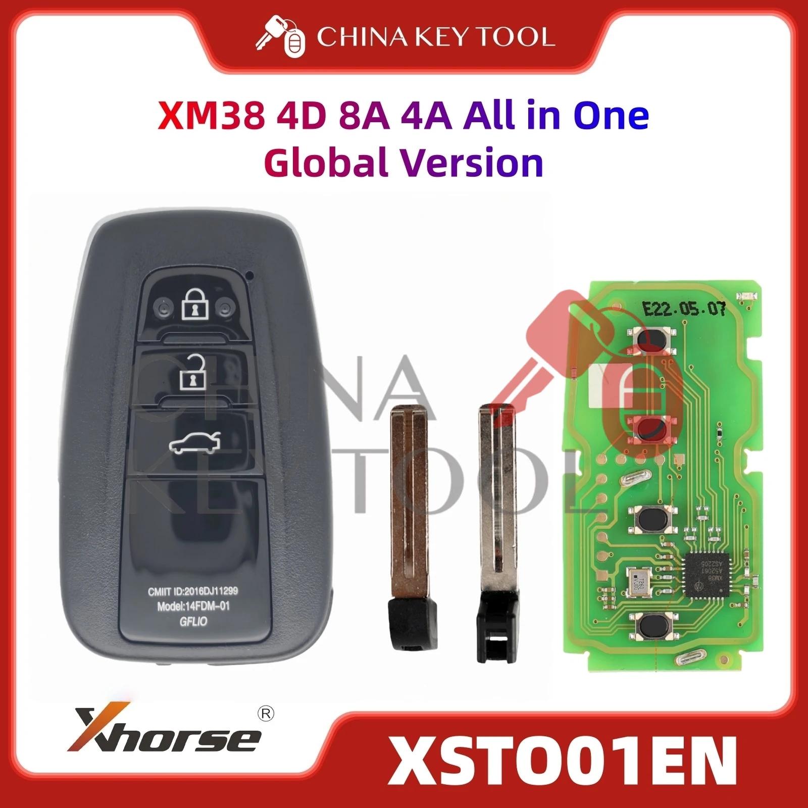 

1 шт. Xhorse XSTO01EN глобальная версия для Toyota XM38 Smart Key 4D 8A 4A «все в одном» с логотипом для VVDI Поддержка обновления