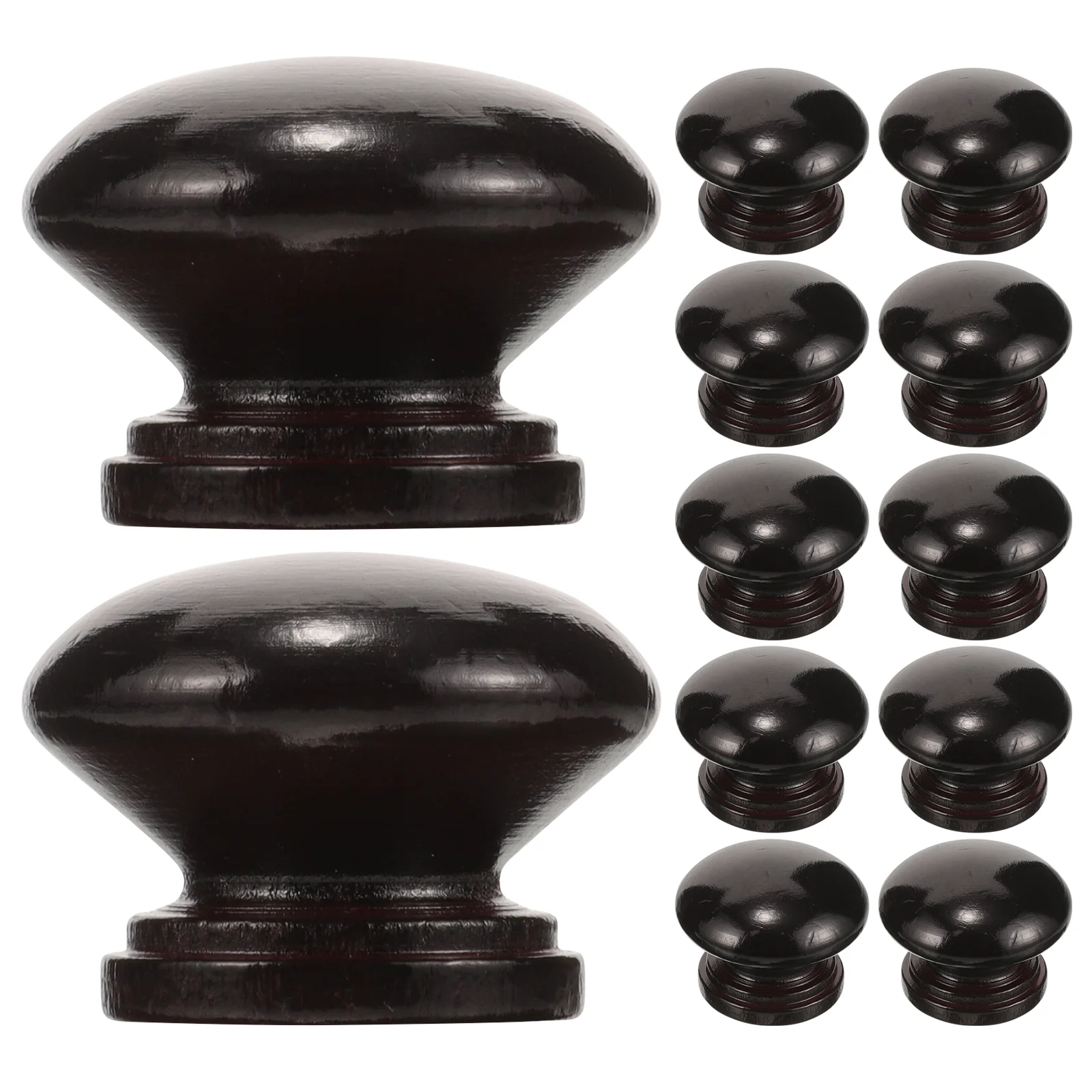 

12 Pcs Single Hole Solid Wood Handle Cupboard Handles Wooden Furniture Knobs Pull