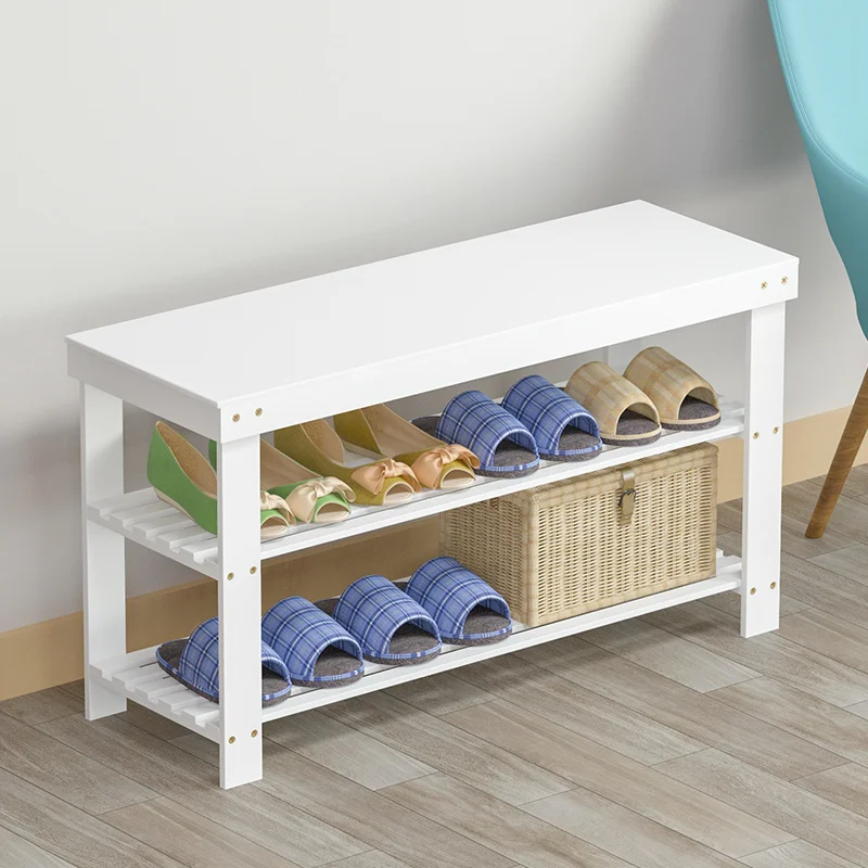 

Reinforced Thickened Shoe Organizer Natural Bamboo Storage Shoe Cushion Design Shoe Rack Multi-scene Suitable For Shoe Cabinet