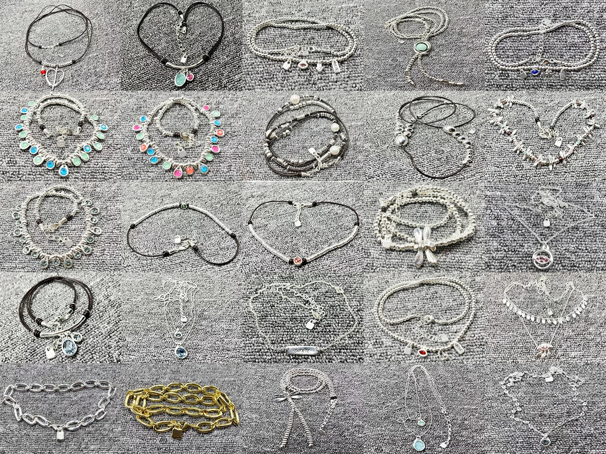 

2022 New Plated Popular 925 Silver Color Bead Necklace Can Be Given As A Gift To Women with Free Wholesale Shipping