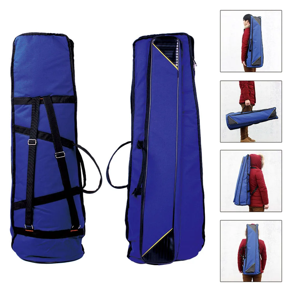 

Trombone Gig Bag Zipper Holding Container Brass Instrument Oxford Cloth Storage Bags Accessories Protective Holder Blue