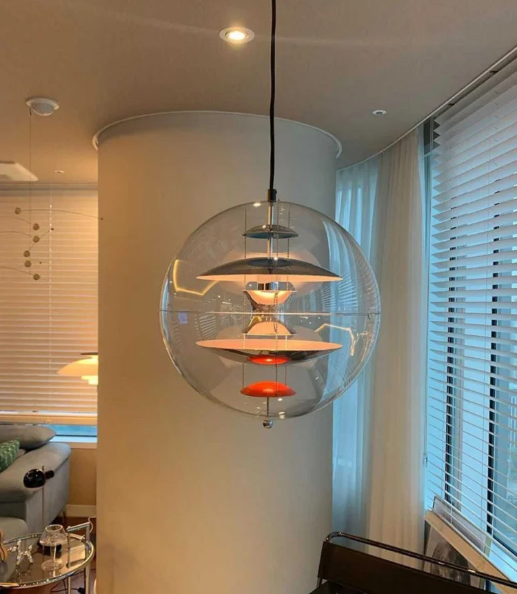 

nordic led crystal geometric pendant light ceiling hanging lamps glass ball birdcage pendant light chandelier vintage bulb lamp
