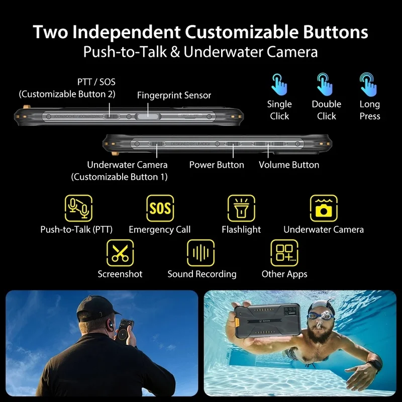 Смартфон UMIDIGI BISON 6 ГБ ОЗУ 128 Гб ПЗУ прочный 48 МП матрица четыре камеры 3 дюймов NFC