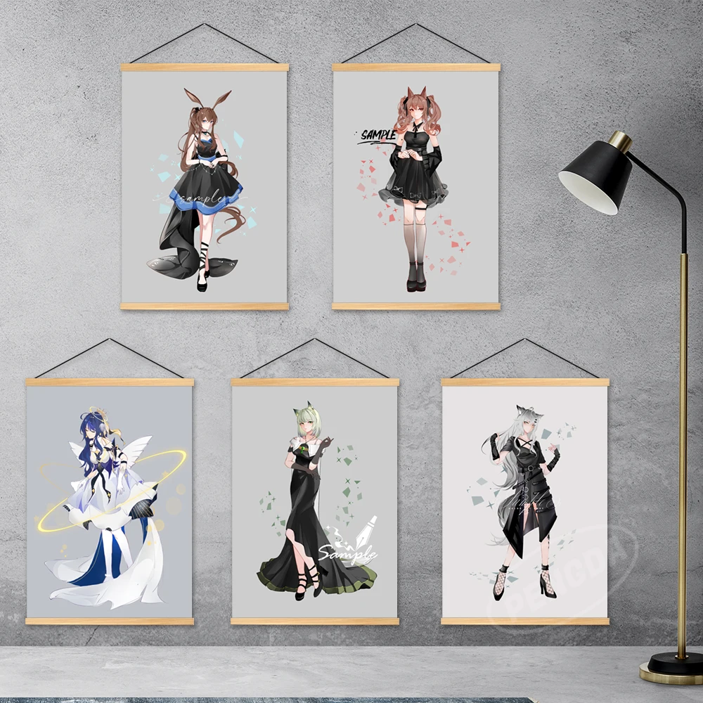 

Hd Printed Arknights Canvas Anime Wooden Hanging Astesia Home Decor Painting Angelina Pictures Texas Poster Wall Art Living Room