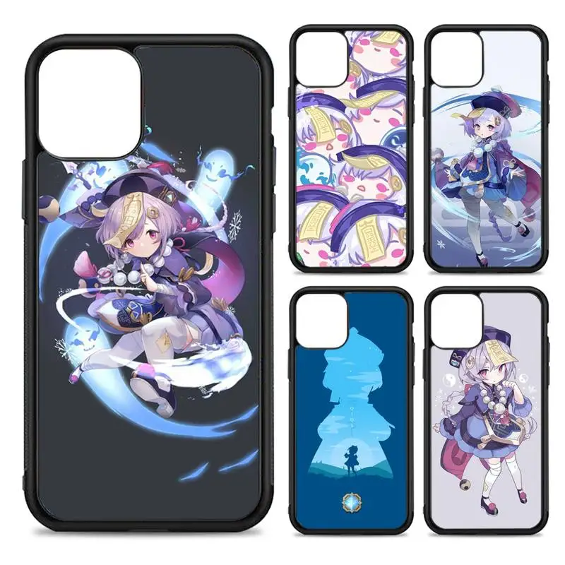 

Qiqi Genshin Impact Phone Case Silicone PC+TPU Case for iPhone 11 12 13 Pro Max 8 7 6 Plus X SE XR Hard Fundas